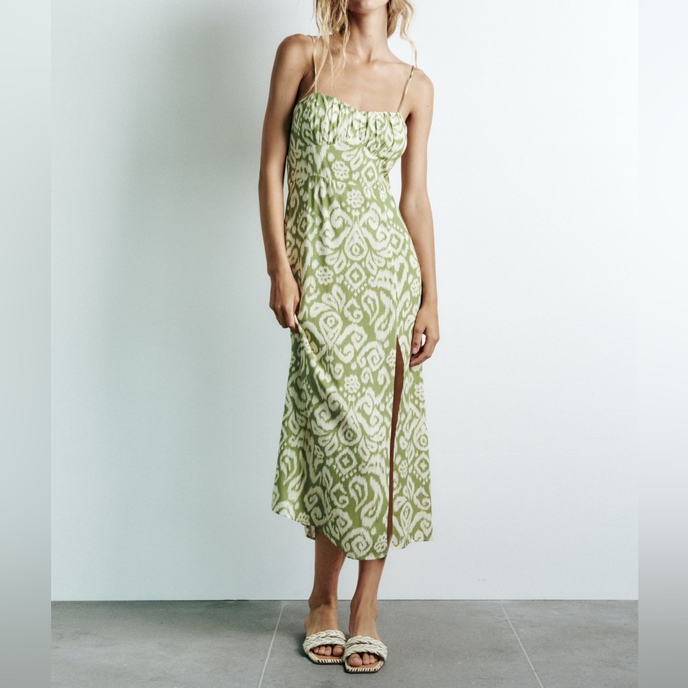 Zara Printed Corset Style Dress Size XS
